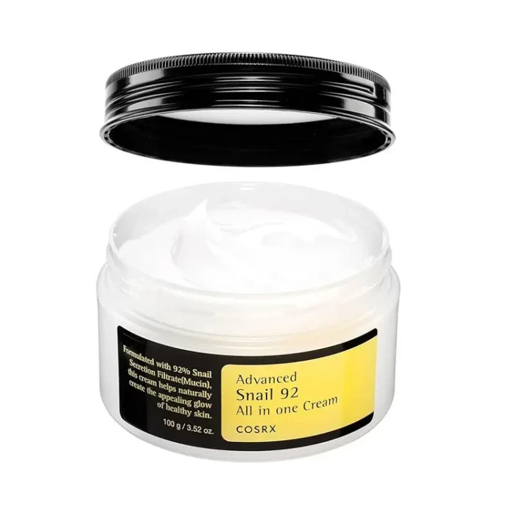 کرم مرطوبکننده و آبرسان کاسهای موسین 92 درصد حلزون (Snail 92 All In One Cream) کزارکس_COSRX