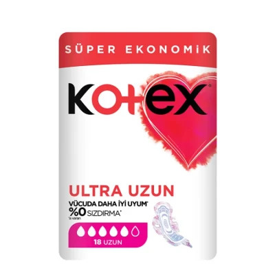 نوار بهداشتی کوتکس مدل Ultra Uzun بسته 18 عددی