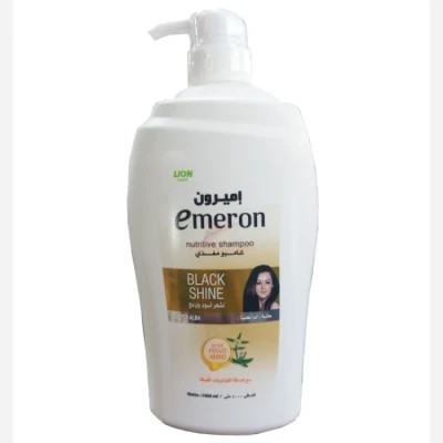 شامپو امرون emeron مشکی مدل black shine حجم 1000 میل