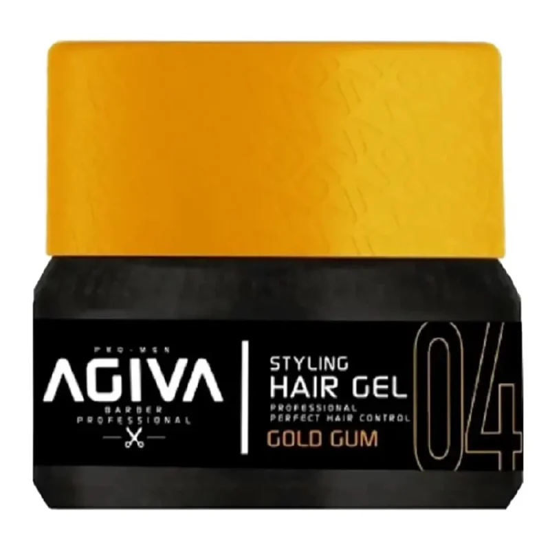 ژل مو آگیوا 04 مدل گلد گام GOLD Gum حالت دهنده فوق قوی حجم 700 میل