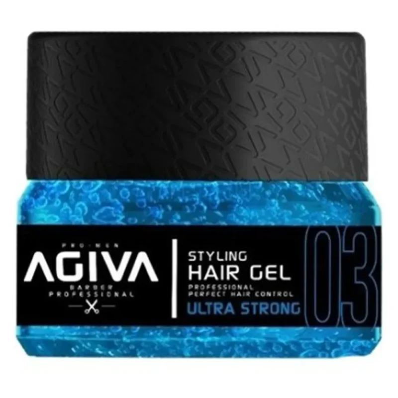 ژل موی آگیوا 03 آبی مدل اکسترا استرانگ Ultra Strong حجم 700 میل