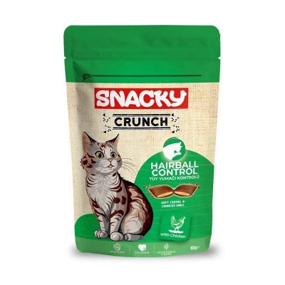 تشویقی کرانچی گربه اسنکی Hairball Control با طعم مرغ 60 گرم