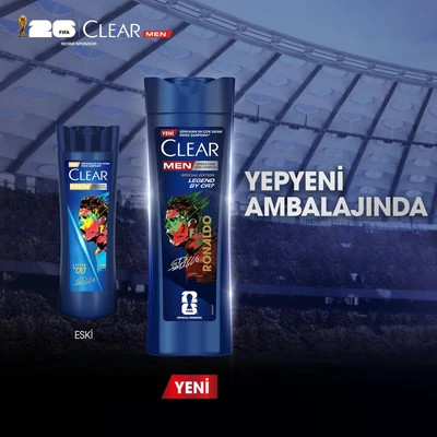 شامپو مردانه ضد شوره CLEAR مدل رونالدو LEGEND BY CRV حجم 330میل