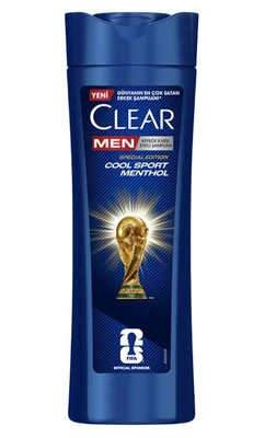 شامپو ضد شوره کلیر مردانه مدل Cool Sport Menthol حجم 330 میل(نسخه ویژه FIFA)